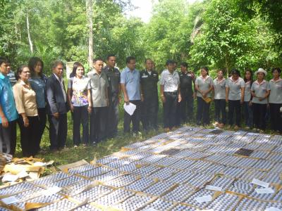 อบต.หงษ์เจริญร่วมกับสำนักงานสาธารสุขจังหวัดชุมพร ทำลายยาเสพติด
